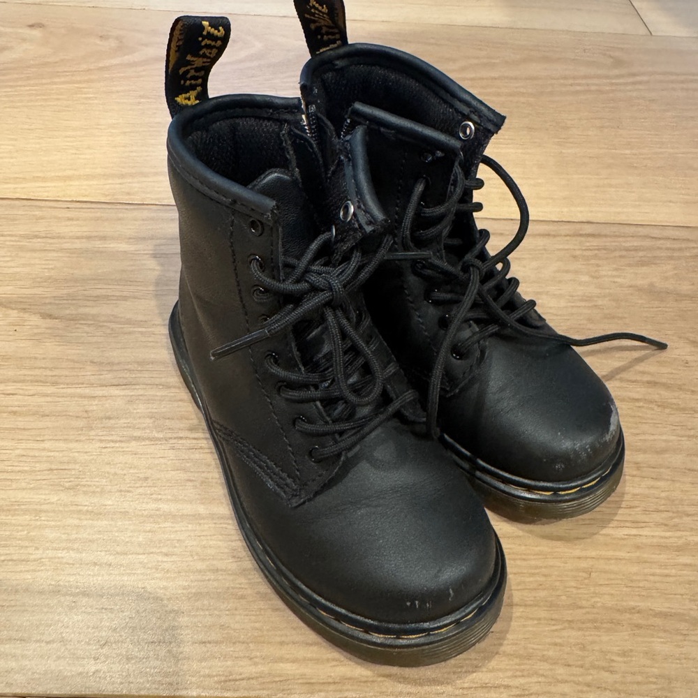 Dr. Martens Black Kids Boots